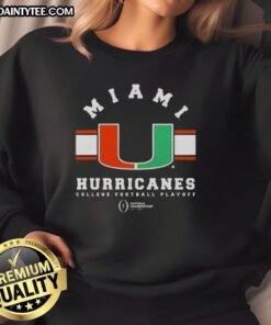 Alt Text: Awesome Miami Hurricanes College Football Playoff National Championship 2026 logo sweatshirt in vibrant colors.
