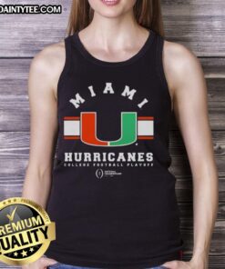 Awesome Miami Hurricanes College Football Playoff National Championship 2026 logo tank top design for fans.