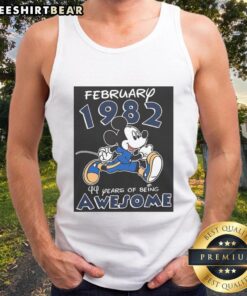 Awesome Mickey Mouse tank top from February 1982 celebrating 44 years of being awesome with a classic design.