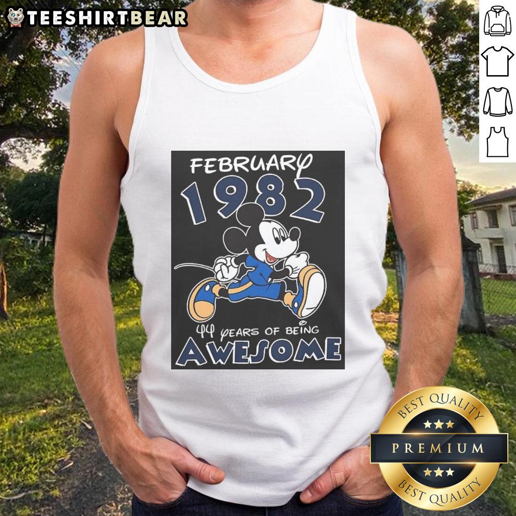 awesome-mickey-mouse-february-1982-44-years-of-being-awesome-tank-top Awesome Mickey Mouse tank top from February 1982 celebrating 44 years of being awesome with a classic design.