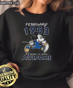 Alt Text: Awesome Mickey Mouse February 1983 sweatshirt celebrating 43 years of iconic style and nostalgia.