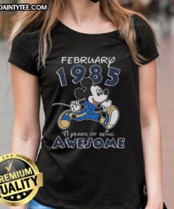 Awesome Mickey Mouse February 1985 tee celebrating 41 years of being awesome, perfect for Disney fans and collectors.
