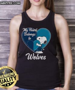 Awesome Minnesota Timberwolves x Snoopy Cartoon Valentine 2026 tank top featuring vibrant graphics and a playful design.