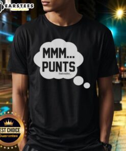 Awesome Mmm Punts The Drew Allen T-Shirt featuring a bold graphic design on a stylish black tee.