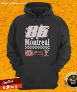 Awesome Montreal 86 High Performance Parts Hoodie in black, featuring a stylish design for car enthusiasts.