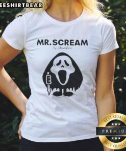 Awesome Mr. Scream by Ghostface ladies tee featuring a stylish design perfect for horror movie fans.