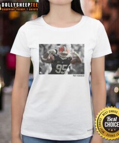 Awesome Myles Garrett Pay Homage Ladies Tee featuring a stylish design celebrating the NFL star.