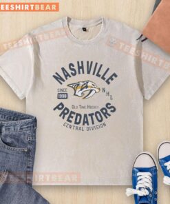 Awesome Nashville Predators old-time hockey NHL t-shirt since 1998, featuring Centrak Division design.