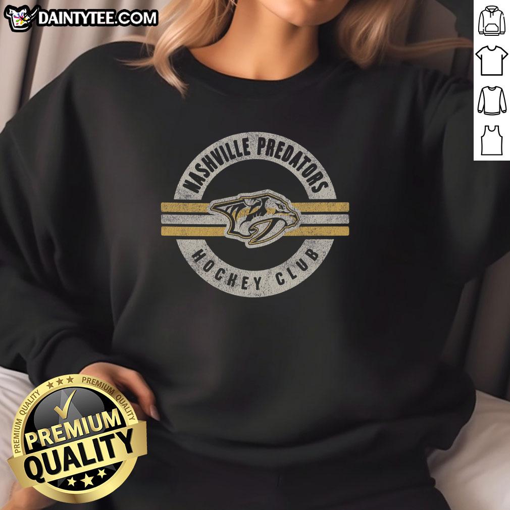 awesome-nashville-predators-surround-sweatshirt Awesome Nashville Predators surround sweatshirt featuring team colors and logo, perfect for hockey fans.