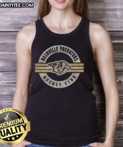 Awesome Nashville Predators surround tank top featuring team colors and logo, perfect for fans and game day attire.