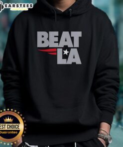 Awesome New England Patriots Beat LA hoodie featuring team colors and logo, perfect for fans and game day wear.