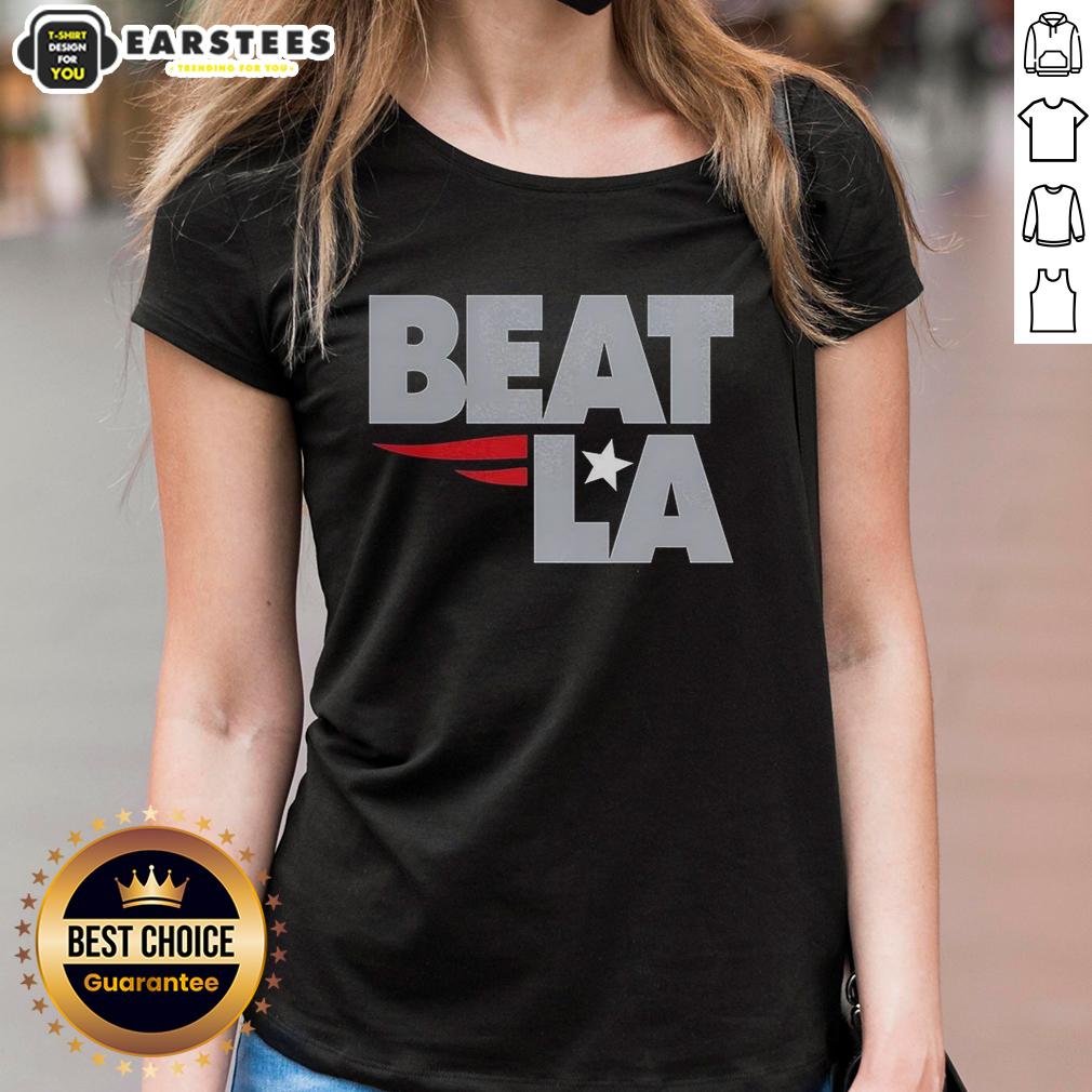 awesome-new-england-patriots-beat-la-ladies-tee Alt Text: Awesome New England Patriots Beat La Ladies Tee featuring team colors and logo, perfect for NFL fans and women.