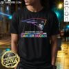 New England Patriots Football T-Shirt featuring 'Cancer Sucks' logo in vibrant colors, perfect for fans and supporters.