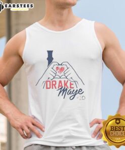 Awesome I Love Drake Maye 10 New England Patriots T-Shirt - Image 3