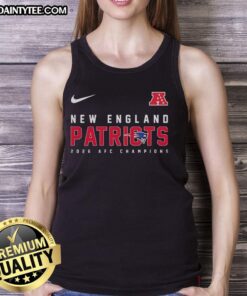 Stylish New England Patriots NFL AFC Championship 2026 tank top for fans, featuring team colors and logo design.
