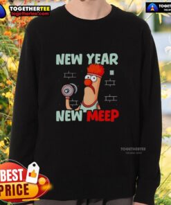 Awesome New Year New Meep Gym Cartoon Sweatshirt featuring a fun, colorful design perfect for fitness enthusiasts.