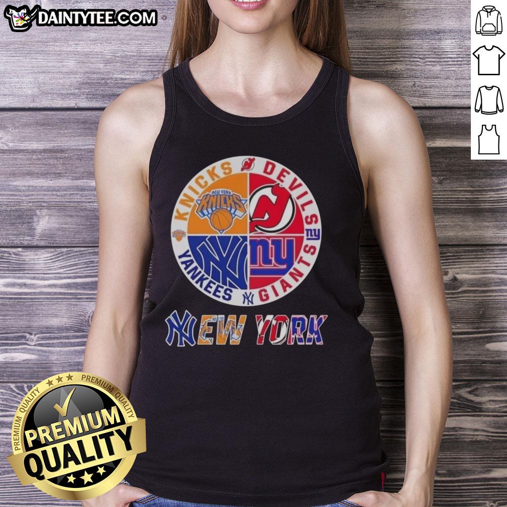 awesome-new-york-city-sports-knicks-devils-giants-yankees-logos-combine-tank-top Awesome New York City sports tank top featuring logos of Knicks, Devils, Giants, and Yankees for passionate fans.