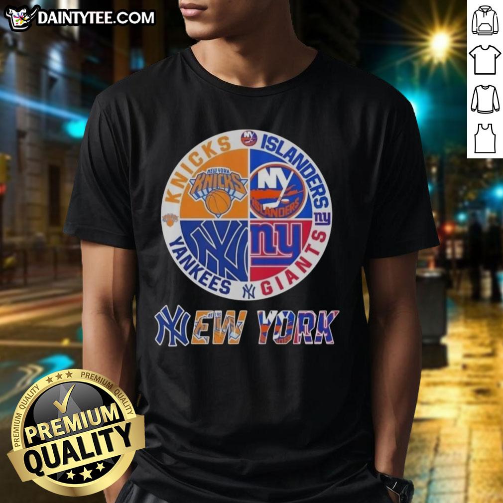 awesome-new-york-city-sports-knicks-islanders-giants-yankees-logos-combine-t-shirt-1 Alt Text: Awesome New York City sports t-shirt featuring Knicks, Islanders, Giants, and Yankees logos in a stylish design.