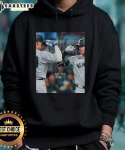 Alt Text: Awesome New York Yankees hoodie featuring Judge and Belli, perfect for fans celebrating back-to-back victories.