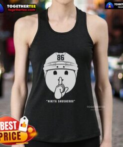 Awesome Nikita Kucherov 86 Tampa Bay Lightning Shhh Celly tank top featuring bold graphics and vibrant colors.