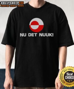 Awesome Nuuk Greenland flag T-shirt featuring vibrant colors and a stylish design, perfect for proud Greenlanders.