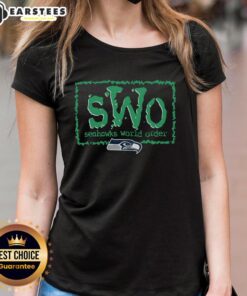 Awesome NWO X Seattle Seahawks ladies tee featuring a stylish design perfect for female fans of the Seahawks.