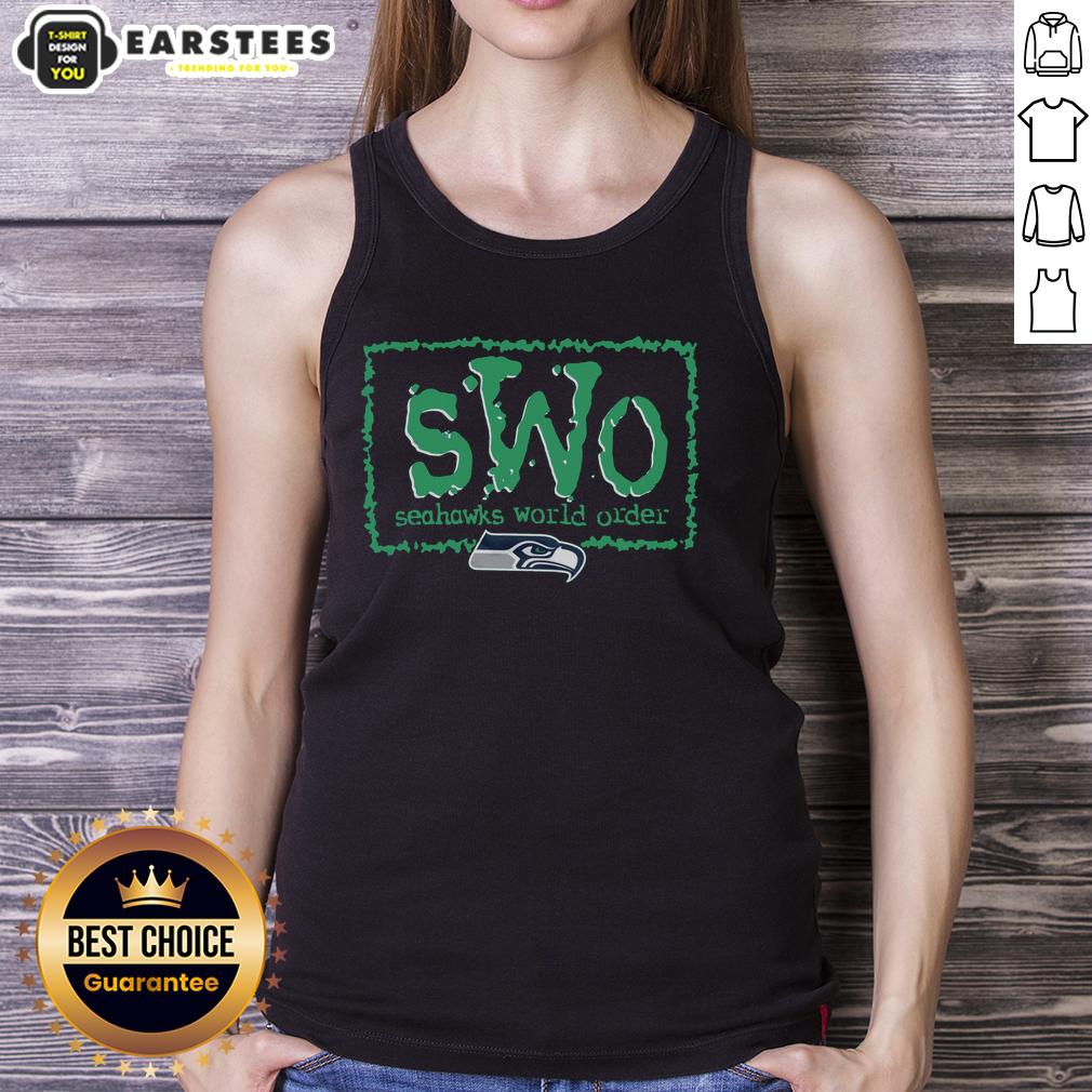 awesome-nwo-x-seattle-seahawks-tank-top Awesome NWO X Seattle Seahawks tank top featuring bold graphics and a sporty design, perfect for game day or casual wear.