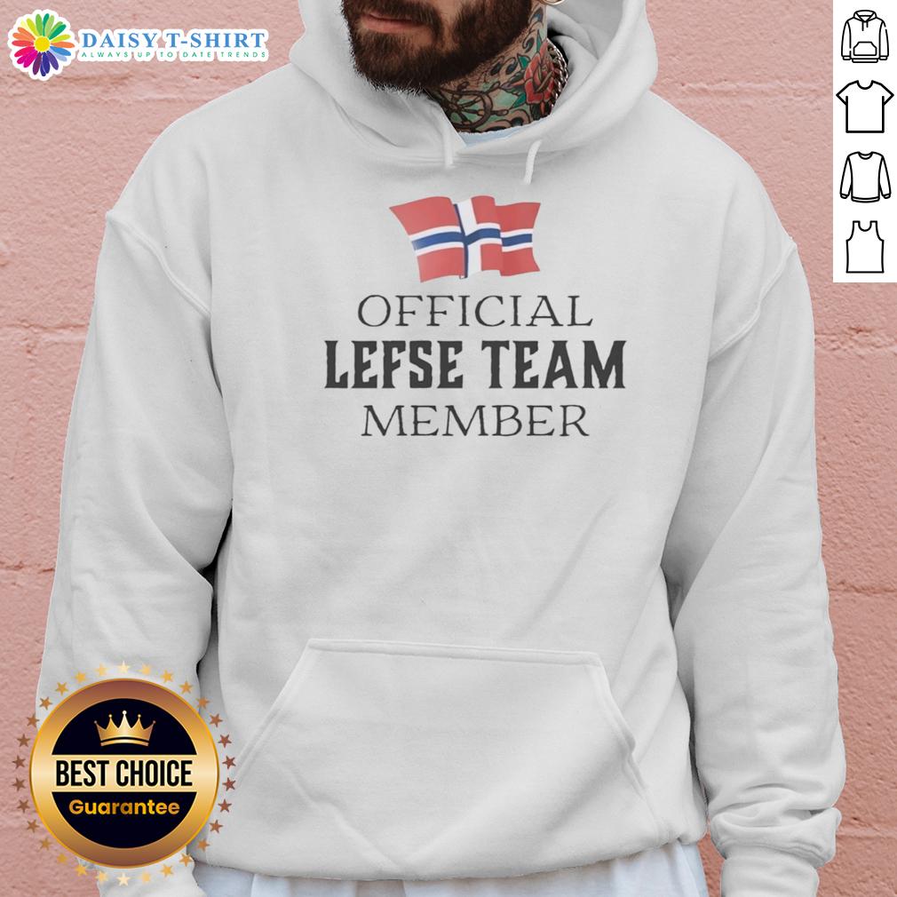 Awesome Official Lefse Team Member Norwegian Hoodie Awesome Official Lefse Team Member wearing a cozy Norwegian hoodie, perfect for celebrating Norwegian culture.
