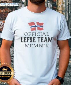 Awesome Official Lefse Team Member Norwegian T-Shirt featuring traditional designs and vibrant colors for proud lefse lovers.