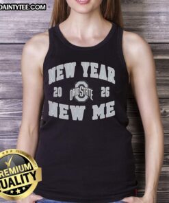 Awesome Ohio State Buckeyes New Year New Me 2026 logo tank top featuring vibrant design and team colors.