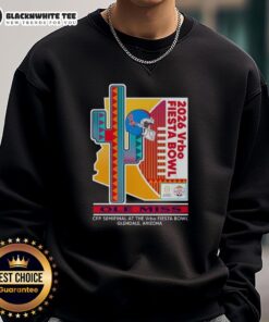 Alt Text: Awesome Ole Miss Rebels 2026 CFP Semifinal sweatshirt featured at the Vrbo Fiesta Bowl, showcasing team spirit.