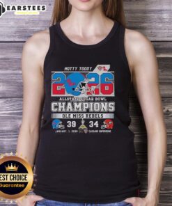 Awesome Ole Miss Rebels beat Georgia Bulldogs in CFP 2026 Allstate Sugar Bowl, showcased on a stylish tank top.