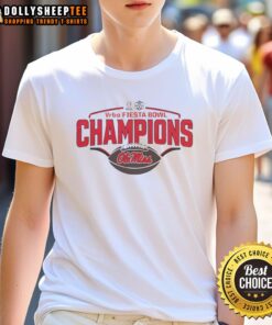 Alt Text: Awesome Ole Miss Rebels Champions Vrbo Fiesta Bowl CFP 2026 T-Shirt featuring vibrant team colors and logo.