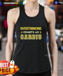 Awesome Overthinking Counts As Cardio Tank Top in vibrant colors, perfect for fitness enthusiasts and casual wear.