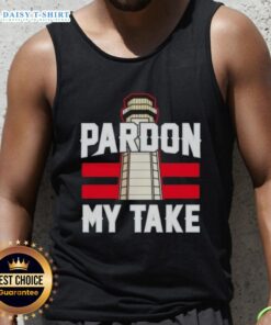 Alt Text: Awesome Pardon My Take lighthouse tank top featuring a vibrant design perfect for summer style and fans.