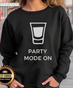 Awesome Party Mode On Sweatshirt in vibrant colors, perfect for fun gatherings and casual wear.