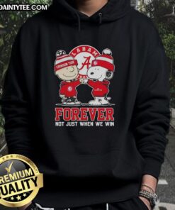 Awesome Peanut Snoopy and Charlie Brown Alabama Crimson Tide hoodie for fans, celebrating loyalty beyond just winning.