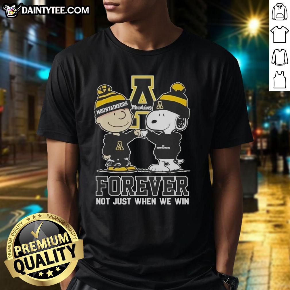awesome-peanut-snoopy-charlie-brown-appalachian-state-mountaineers-forever-not-just-when-we-win-t-shirt Awesome Peanut Snoopy Charlie Brown Appalachian State Mountaineers Forever T-Shirt design celebrating team spirit.
