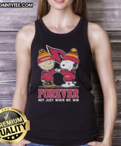 Awesome Peanut Snoopy and Charlie Brown tank top for Arizona Cardinals fans, celebrating loyalty beyond just winning.