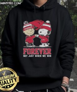Awesome Peanut Snoopy and Charlie Brown Arkansas Razorbacks hoodie celebrating fandom, perfect for game day style.
