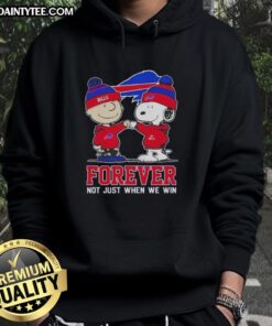 Awesome Peanut Snoopy and Charlie Brown Buffalo Bills hoodie design, perfect for fans not just when they win.
