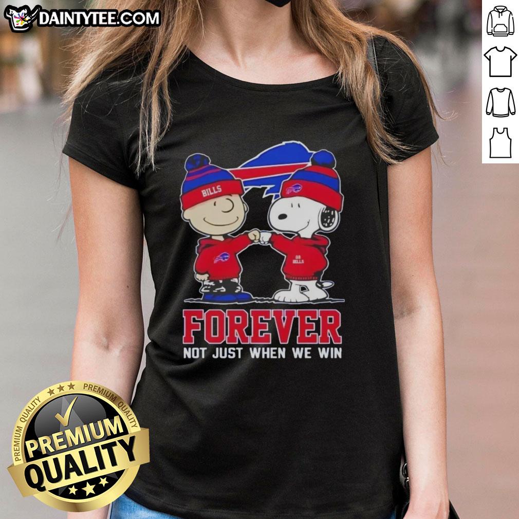 awesome-peanut-snoopy-charlie-brown-buffalo-bills-forever-not-just-when-we-win-ladies-tee Awesome Peanut Snoopy and Charlie Brown Buffalo Bills Forever tee for ladies, perfect for fans celebrating team spirit.
