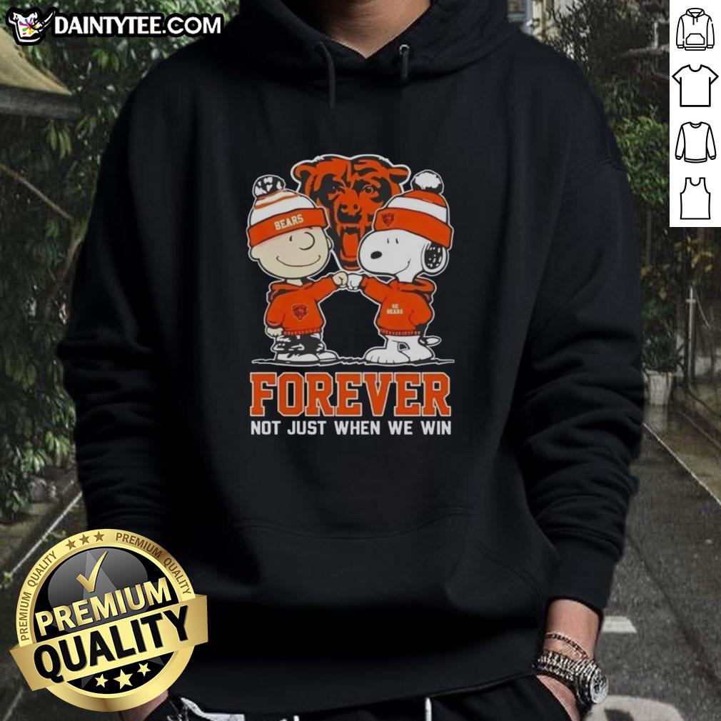 awesome-peanut-snoopy-charlie-brown-chicago-bears-forever-not-just-when-we-win-hoodie Alt Text: Awesome Peanut Snoopy and Charlie Brown Chicago Bears hoodie design, celebrating fandom year-round, not just when we win.