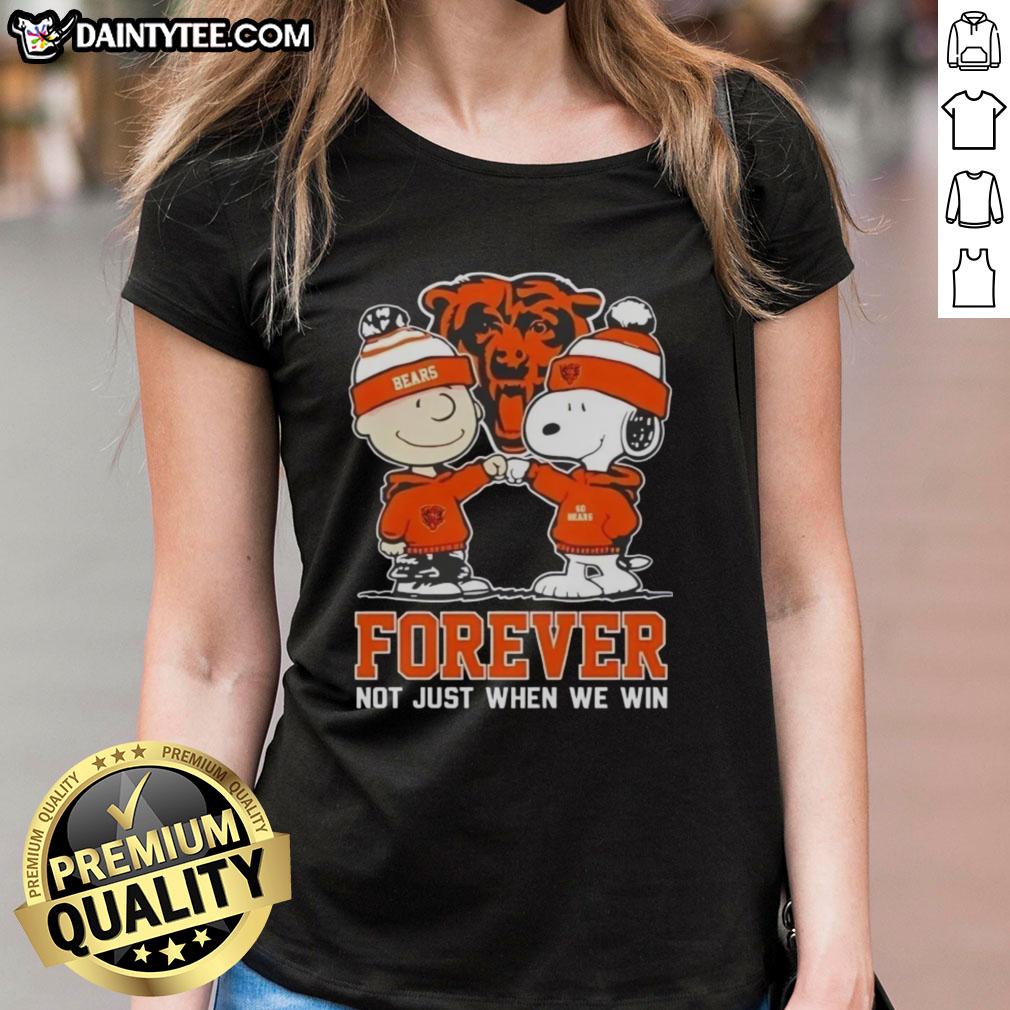 awesome-peanut-snoopy-charlie-brown-chicago-bears-forever-not-just-when-we-win-ladies-tee Awesome Peanut Snoopy and Charlie Brown Chicago Bears Forever tee for ladies, perfect for fans supporting their team.