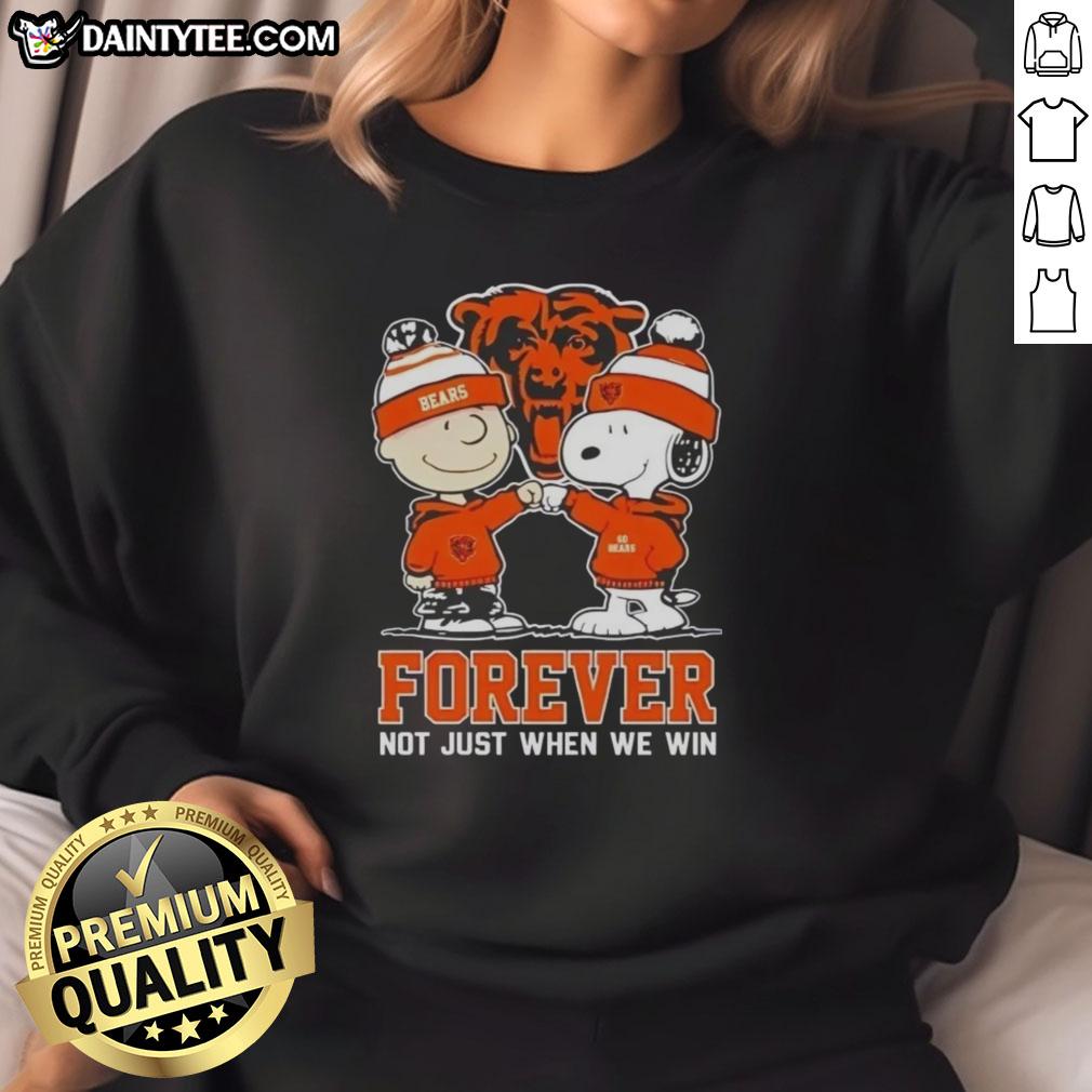 awesome-peanut-snoopy-charlie-brown-chicago-bears-forever-not-just-when-we-win-sweatshirt Awesome Peanut Snoopy and Charlie Brown Chicago Bears sweatshirt, perfect for fans celebrating team spirit all season.