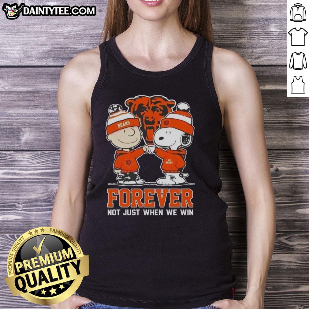 awesome-peanut-snoopy-charlie-brown-chicago-bears-forever-not-just-when-we-win-tank-top Awesome Peanut Snoopy and Charlie Brown Chicago Bears tank top, celebrating fandom forever, not just during wins.