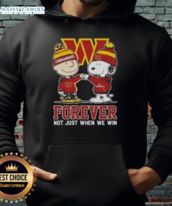Awesome Peanut Snoopy and Charlie Brown hoodie for Washington Commanders fans, celebrating team spirit beyond just wins.