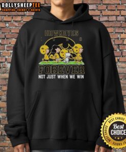 Alt Text: Awesome Peanuts Iowa Hawkeyes Forever Hoodie featuring a vibrant design, perfect for fans, not just when they win.