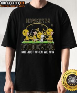 Awesome Peanuts Iowa Hawkeyes Forever T-Shirt featuring a bold graphic, perfect for true fans not just when we win.