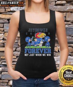 Awesome Peanuts Kansas Jayhawks Forever Tank Top design showcasing team spirit, perfect for fans celebrating every game.